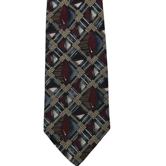 Vintage 615 Collection Geometric Pattern Tie - Picture 2 of 5